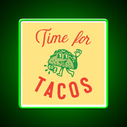 Time For Taco Led Neon Sign Mexican Food Sign Rgb Color - Shineneon
