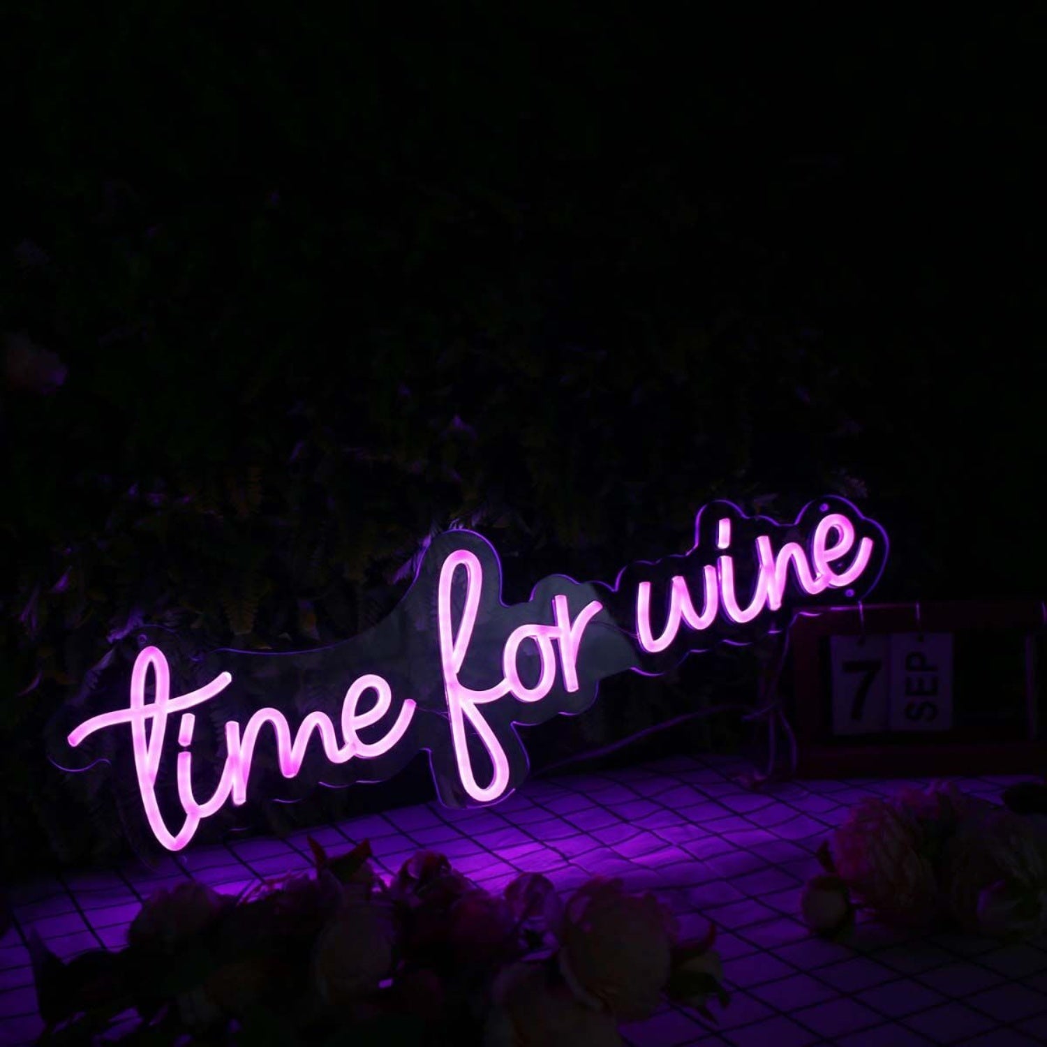 Time For Wine Purple Led Neon Sign - Shineneon