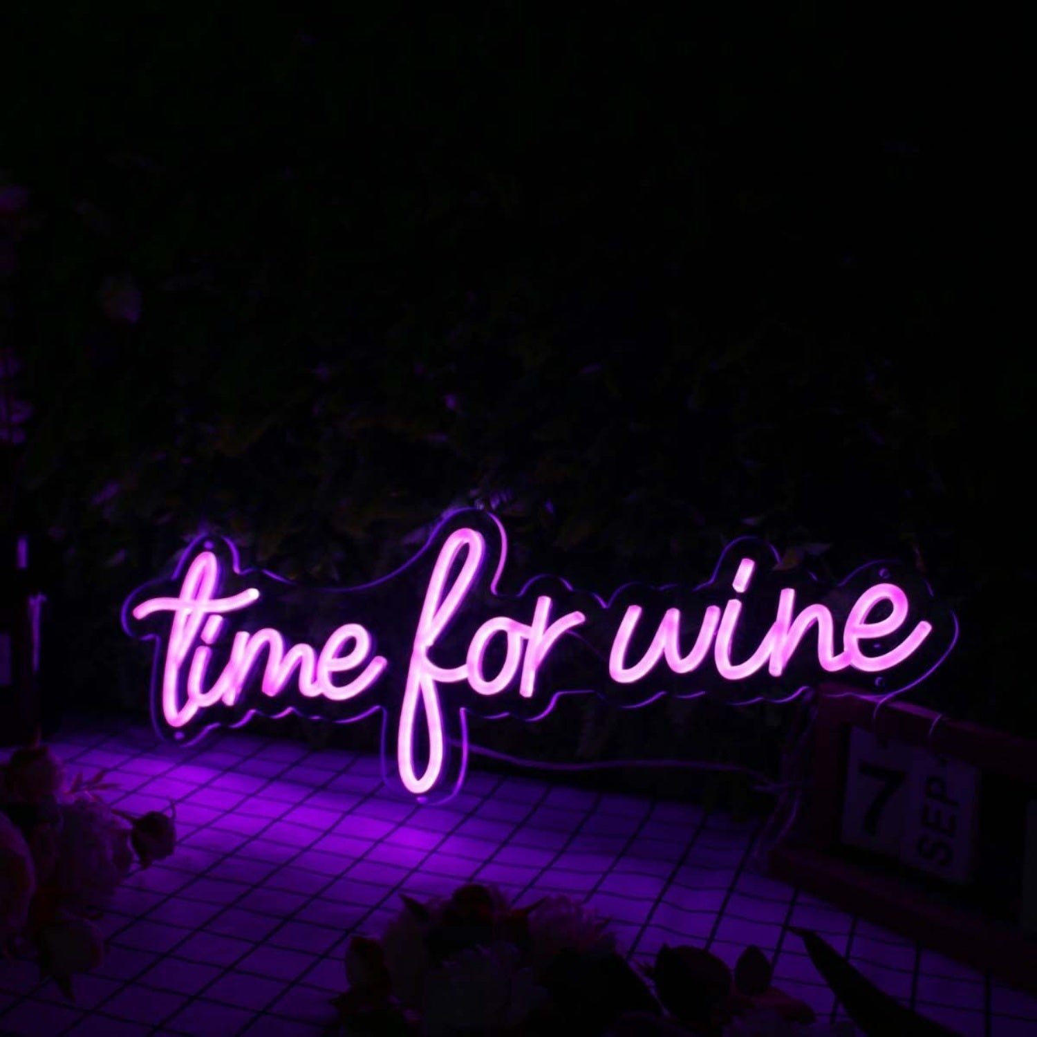 Time For Wine Purple Led Neon Sign - Shineneon