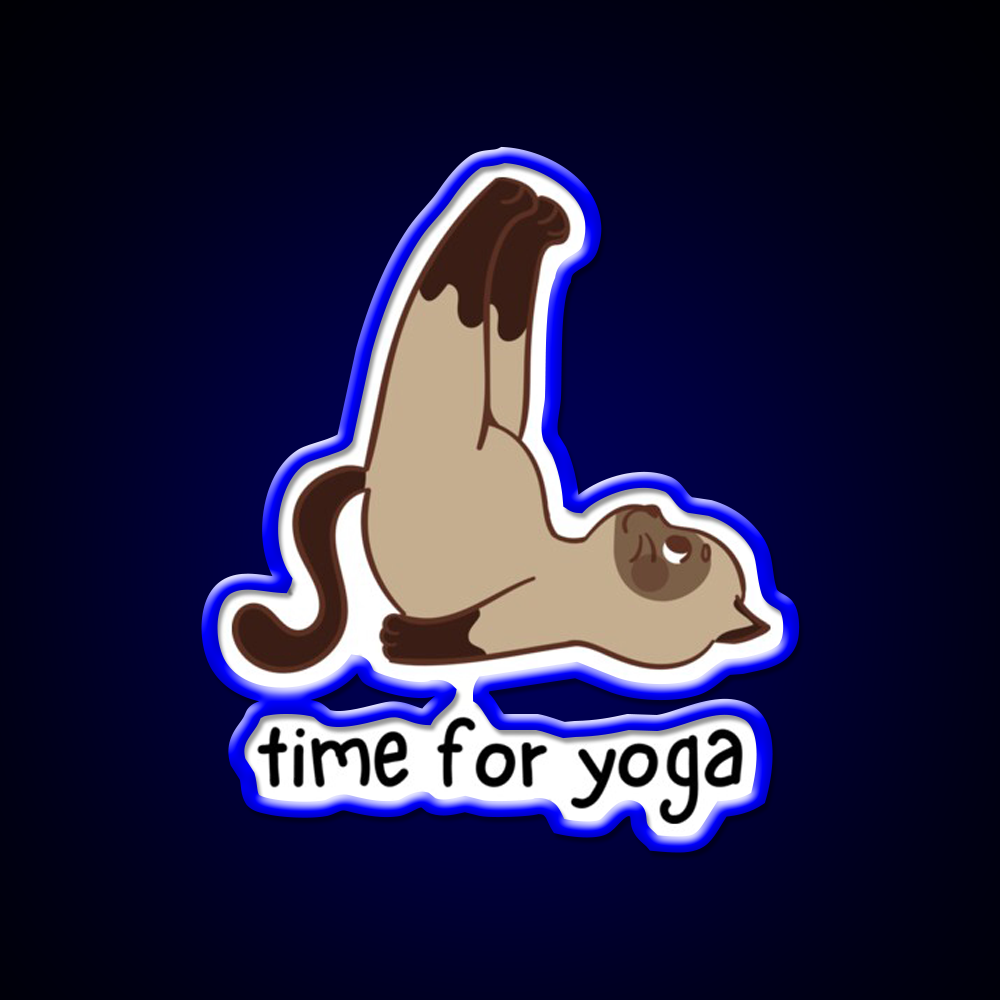 Time For Yoga Led Neon Sign For Wellness Space Rgb Color