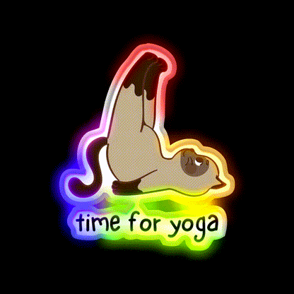 Time For Yoga Led Neon Sign For Wellness Space Rgb Color