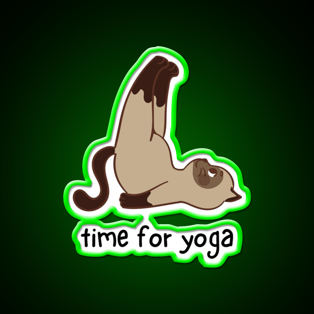 Time For Yoga Led Neon Sign For Wellness Space Rgb Color