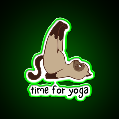Time For Yoga Led Neon Sign For Wellness Space Rgb Color