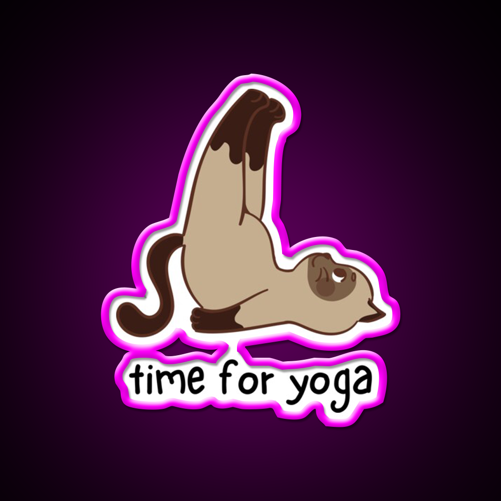Time For Yoga Led Neon Sign For Wellness Space Rgb Color