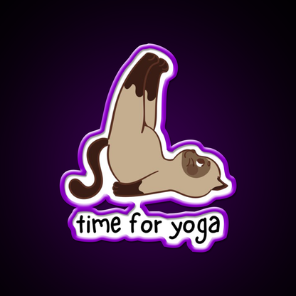 Time For Yoga Led Neon Sign For Wellness Space Rgb Color