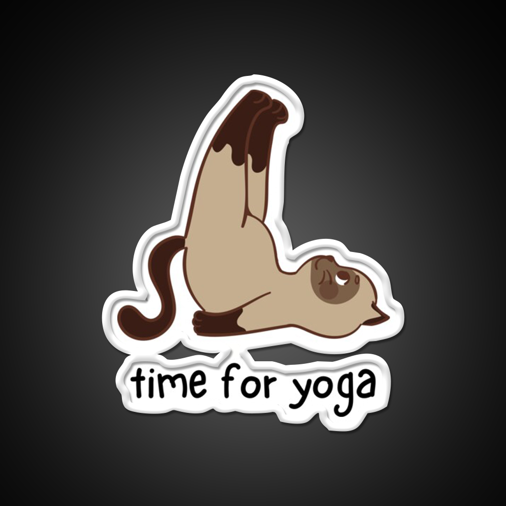 Time For Yoga Led Neon Sign For Wellness Space Rgb Color