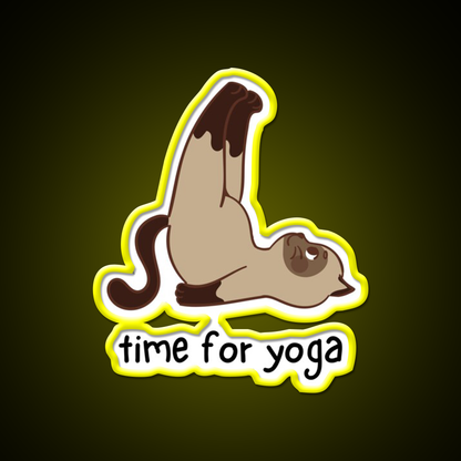 Time For Yoga Led Neon Sign For Wellness Space Rgb Color