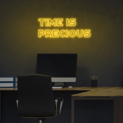 Time Is Precious Led Neon Sign For Mindful And Motivational Spaces | Shineneon