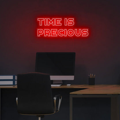 Time Is Precious Led Neon Sign For Mindful And Motivational Spaces | Shineneon