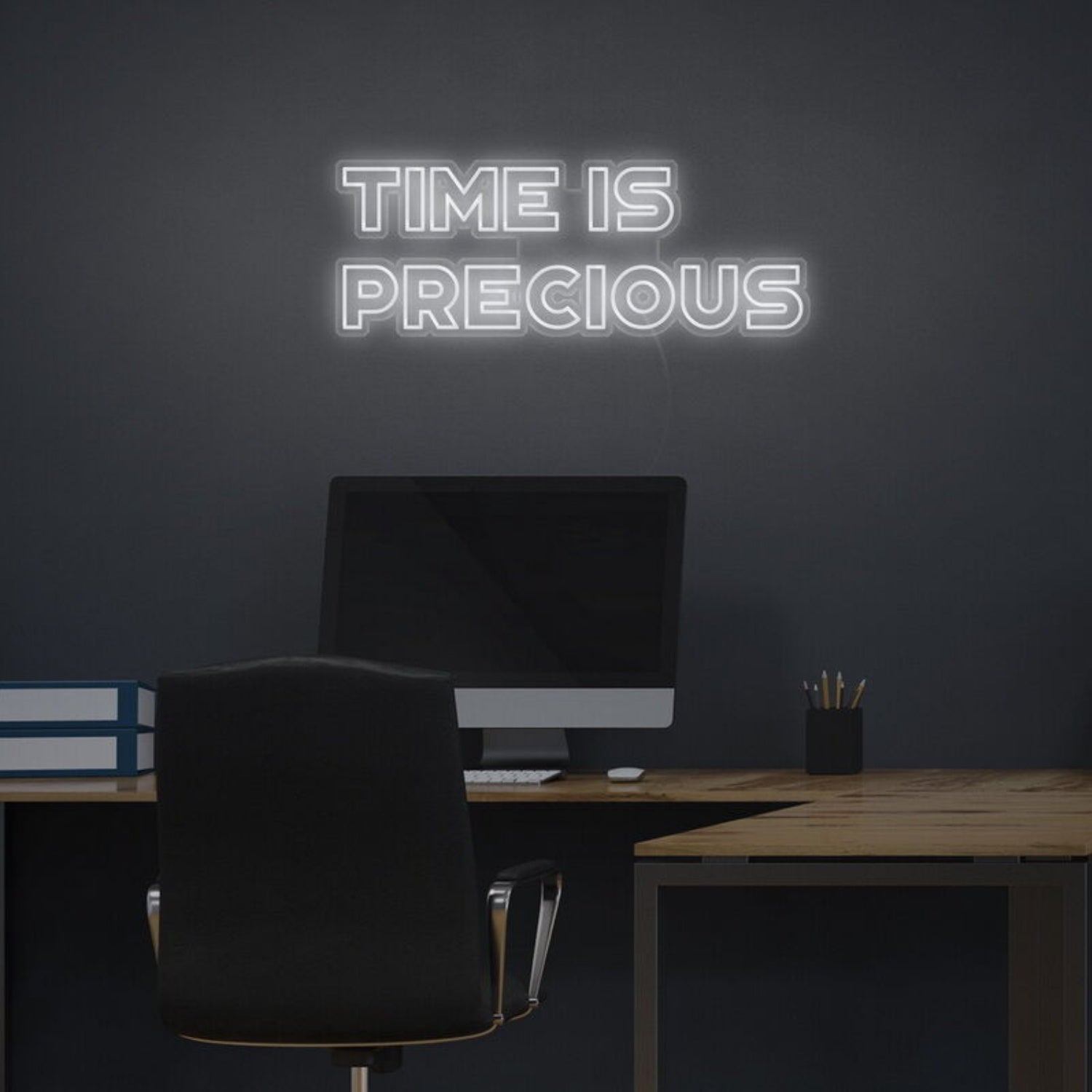 Time Is Precious Led Neon Sign For Mindful And Motivational Spaces | Shineneon