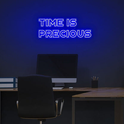 Time Is Precious Led Neon Sign For Mindful And Motivational Spaces | Shineneon