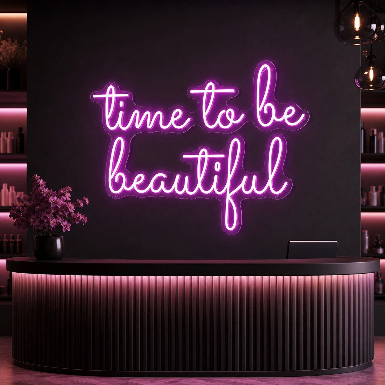 Time To Be Beautiful LED Neon Sign Garage Man Cave Neon Sign high-converting product image