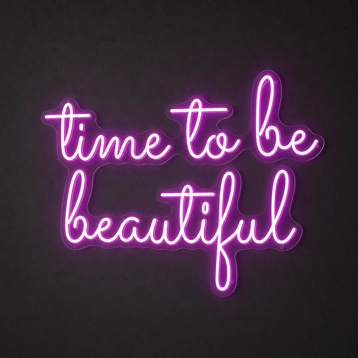 Time To Be Beautiful LED Neon Sign Garage Man Cave Neon Sign main product image