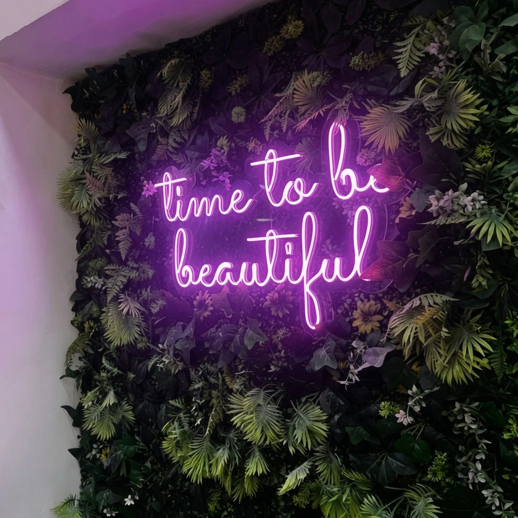 Time To Be Beautiful LED Neon Sign Wall Neon Sign - 01 Original Product Image