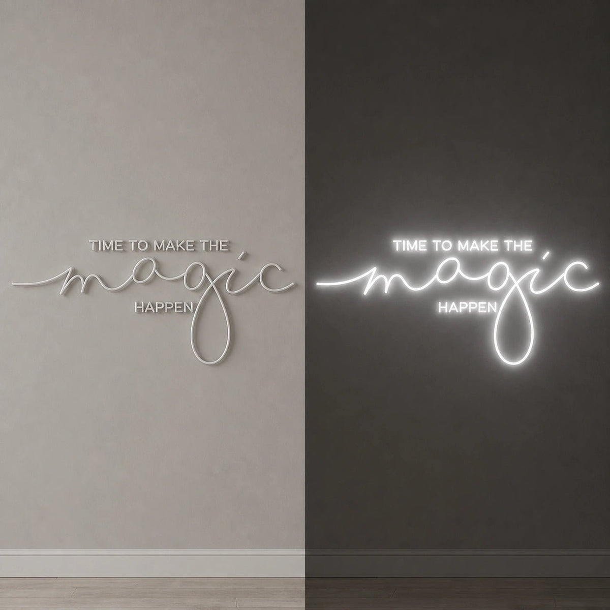 Time To Make The Magic Happen LED Neon Sign Garage Man Cave Neon Sign - Shineneon