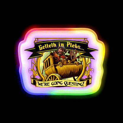 Time To Quest Man Cave Bar Led Neon Sign Rgb Color - LED neon sign close-up detail