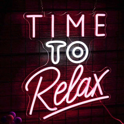 Time To Relax Bedroom Deco Led Neon Sign - Shineneon