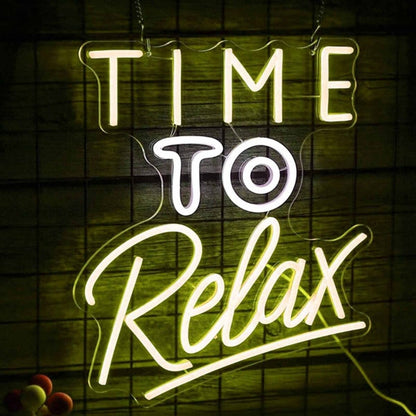 Time To Relax Bedroom Deco Led Neon Sign - Shineneon