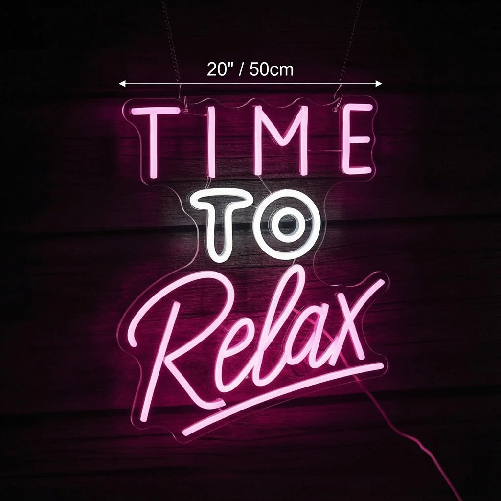 Time To Relax LED Neon Sign - 04 Size Image
