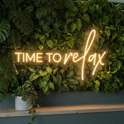 Time To Relax LED Neon Sign Home Wall Art - 01 Original Product Image
