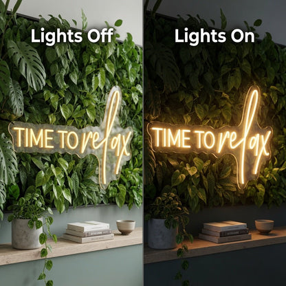 Time To Relax LED Neon Sign Home Wall Art - Shineneon