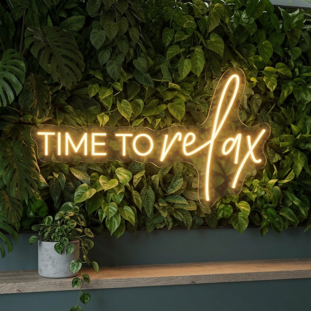 Time To Relax LED Neon Sign Home Wall Art - Shineneon
