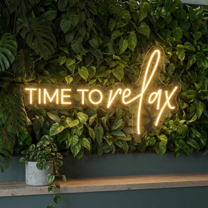 Time To Relax LED Neon Sign Home Wall Art - Shineneon