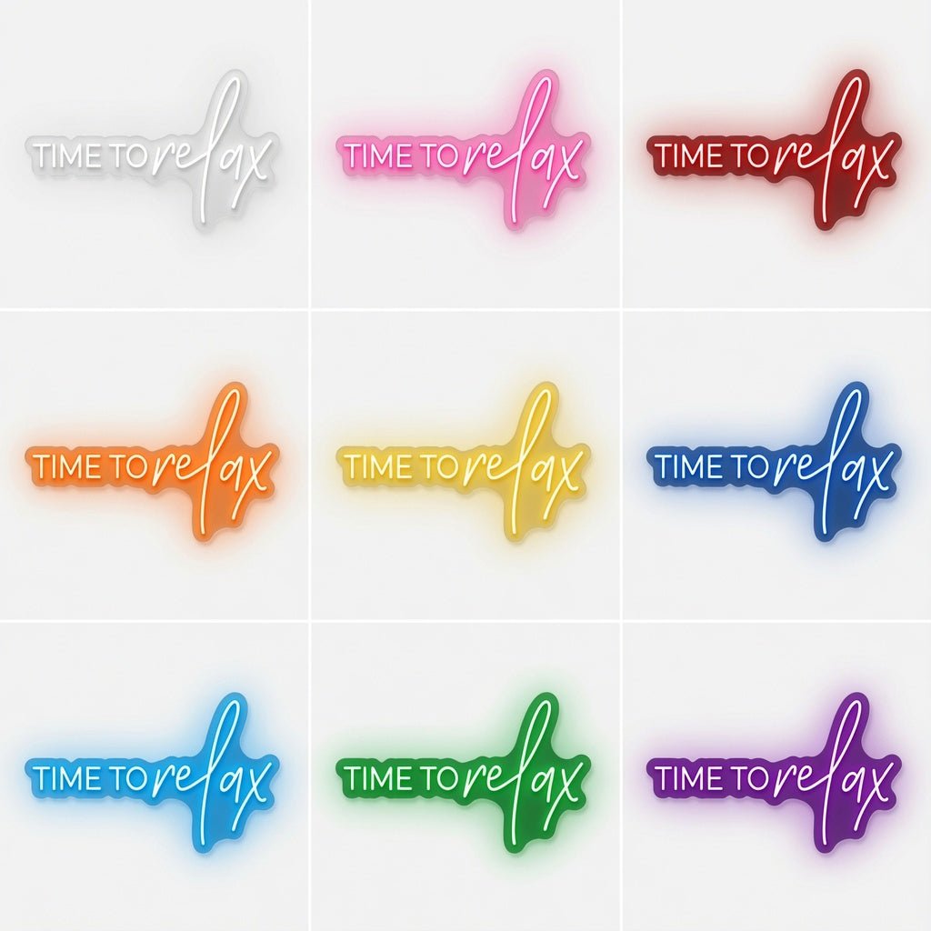 Time To Relax LED Neon Sign Home Wall Art - Shineneon