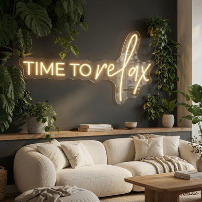 Time To Relax LED Neon Sign Home Wall Art - Shineneon