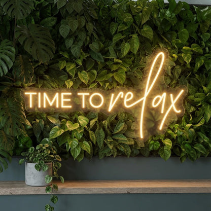 Time To Relax LED Neon Sign Home Wall Art - Shineneon