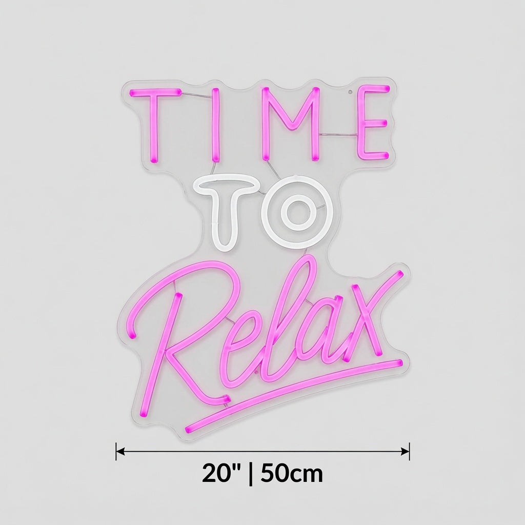 Time To Relax Wall Decor LED Neon Sign - 03 Real Lifestyle Scene