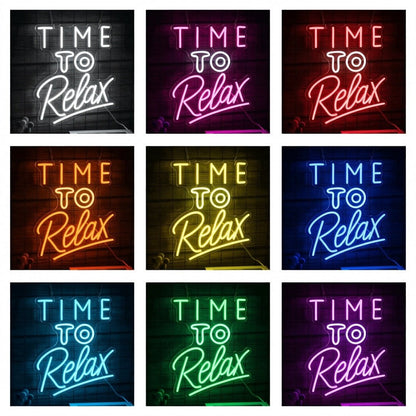 Time To Relax Wall Decor LED Neon Sign - Shineneon