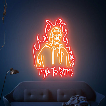 Time To Shine Led Neon Sign Game Room Bars Stores - Shineneon