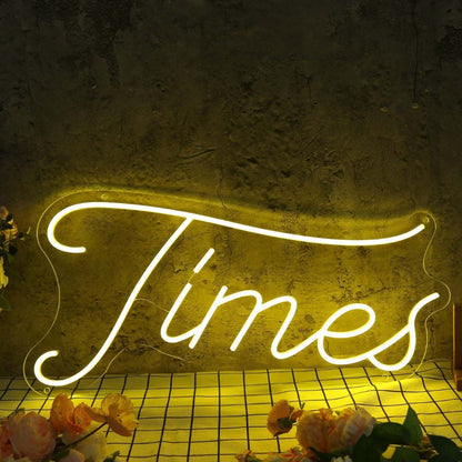 Times Yellow Led Neon Sign - Shineneon