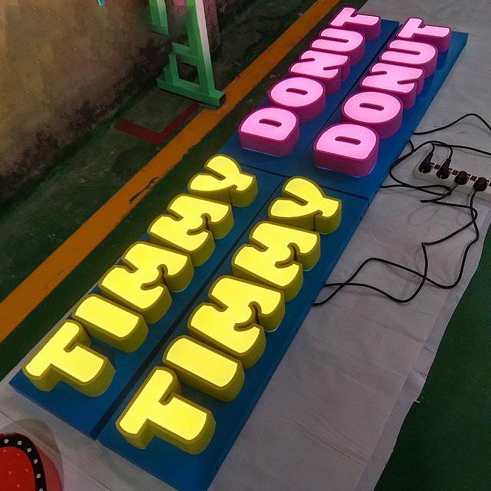 Timmy Donut 3D Frontlit Letters Metal Led Sign