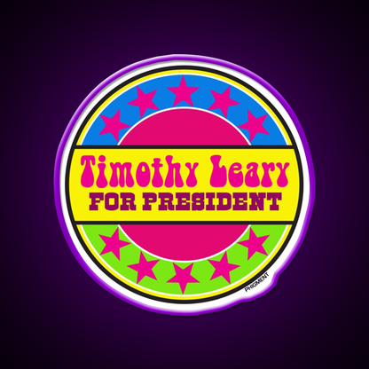 Timothy Leary For President Hemp Inspired Green Leaf Led Neon Sign Rgb Color - LED neon sign view 9