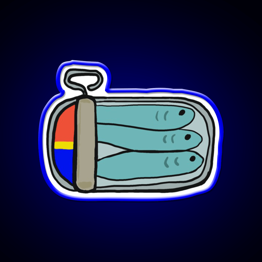 Tin Of Sardines Snack Food Led Neon Sign Rgb Color - Shineneon
