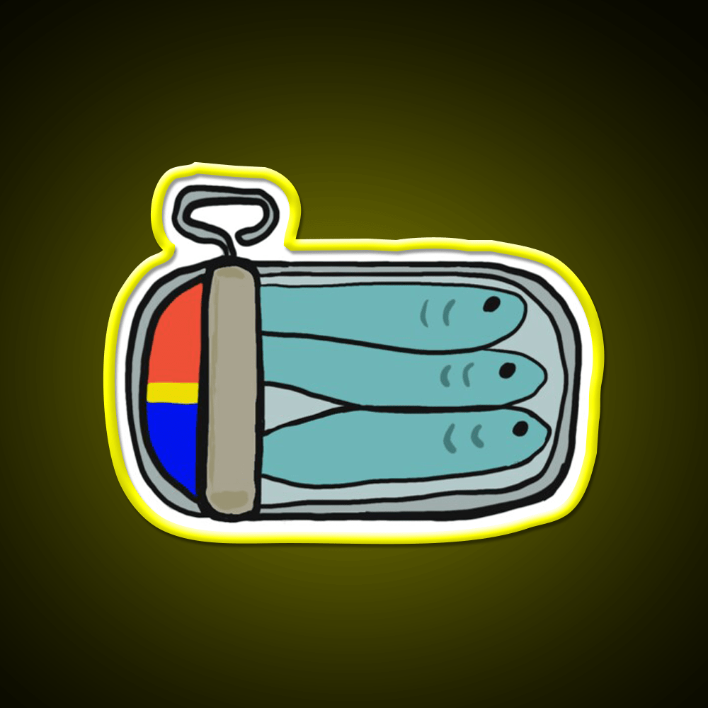 Tin Of Sardines Snack Food Led Neon Sign Rgb Color - Shineneon