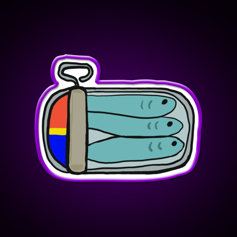 Tin Of Sardines Snack Food Led Neon Sign Rgb Color - Shineneon