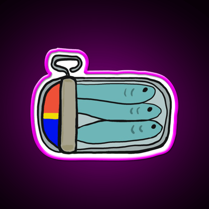 Tin Of Sardines Snack Food Led Neon Sign Rgb Color - Shineneon