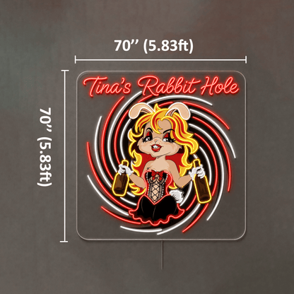 Tina's Rabbit Hole Custom LED Neon Sign Waterproof - Shineneon