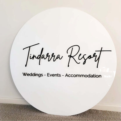 Tindarra Resort Weddings Events Accommodation Acrylic Business Logo Sign
