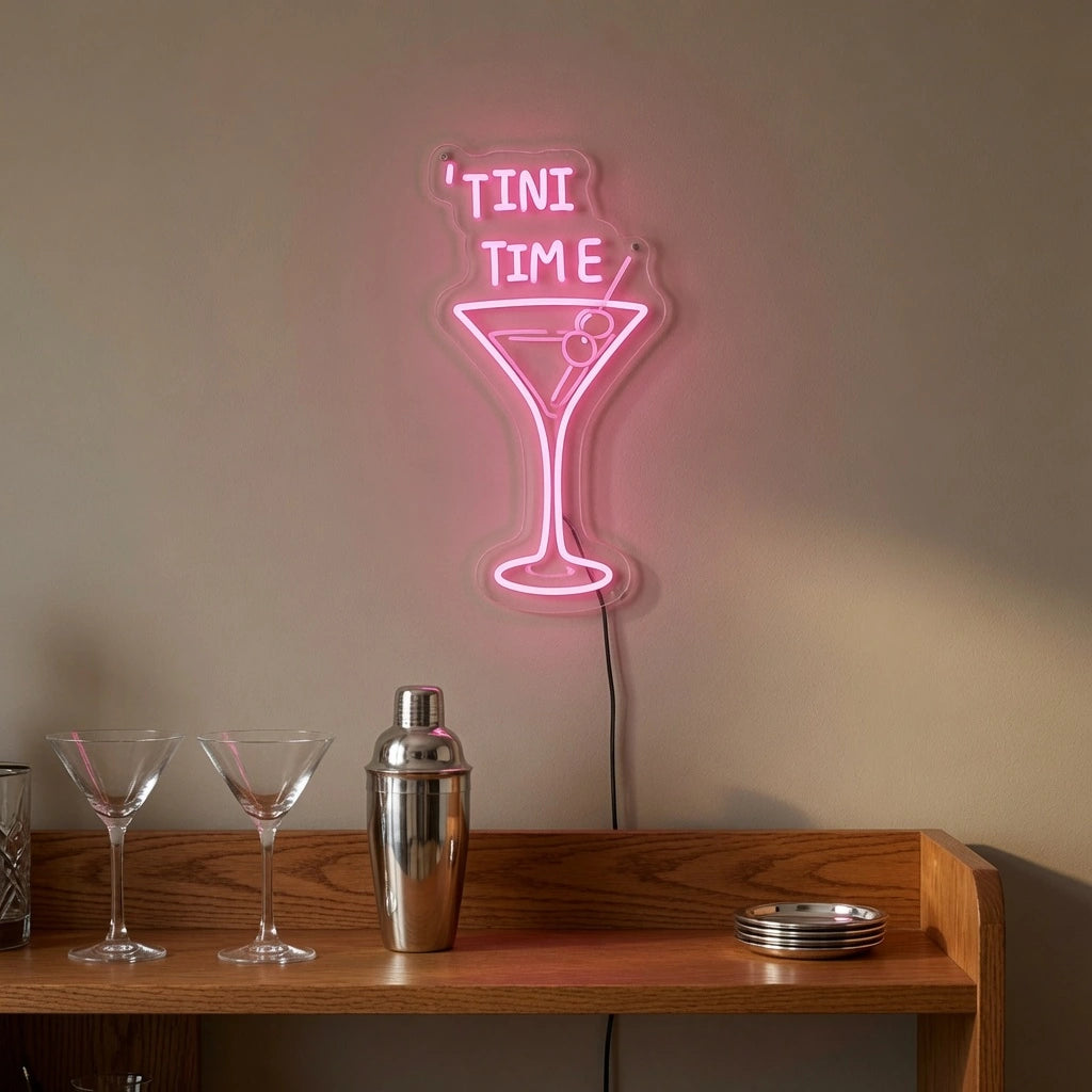 Tini Time LED Neon Sign - 03 Real Lifestyle Scene