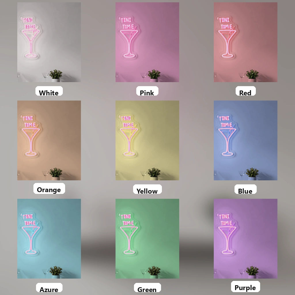 Tini Time LED Neon Sign - 05 Color Grid