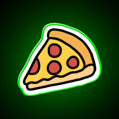 Tiny Pizza Original Hand Drawn Miniature Led Neon Sign For Burger Place Rgb Color - Shineneon