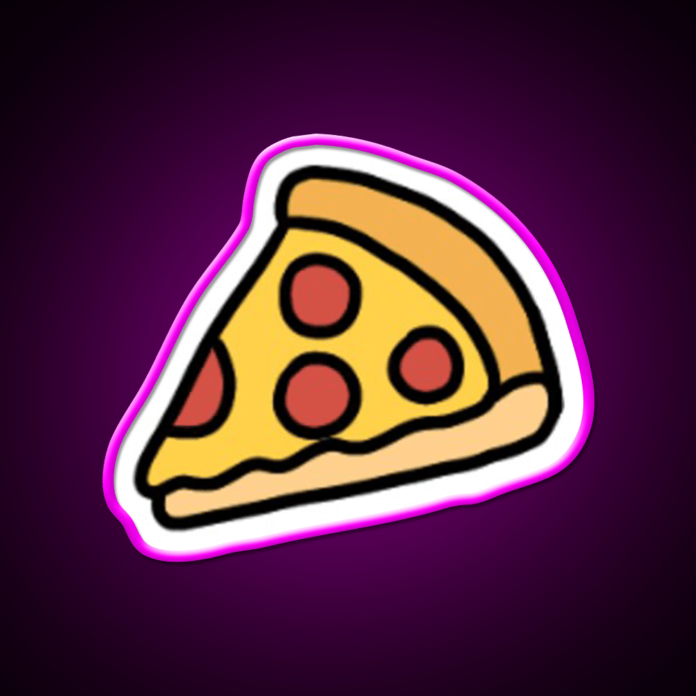 Tiny Pizza Original Hand Drawn Miniature Led Neon Sign For Burger Place Rgb Color - Shineneon