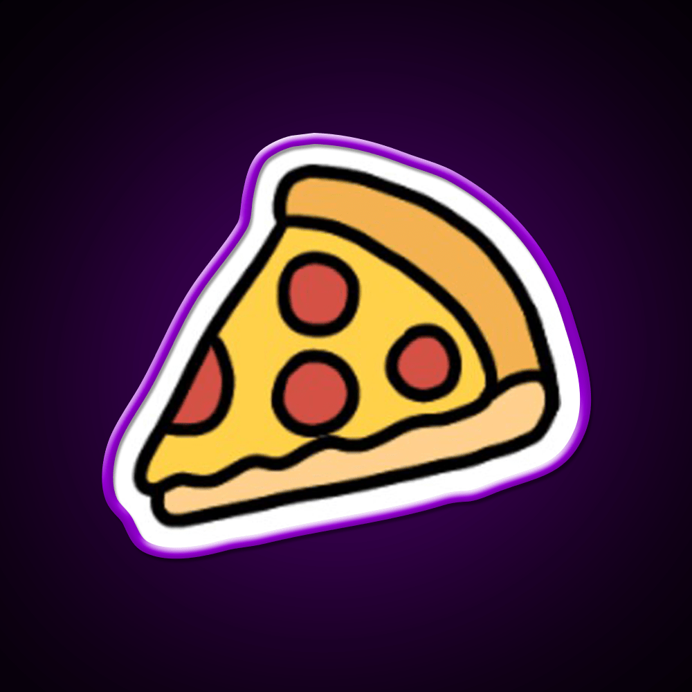 Tiny Pizza Original Hand Drawn Miniature Led Neon Sign For Burger Place Rgb Color - Shineneon