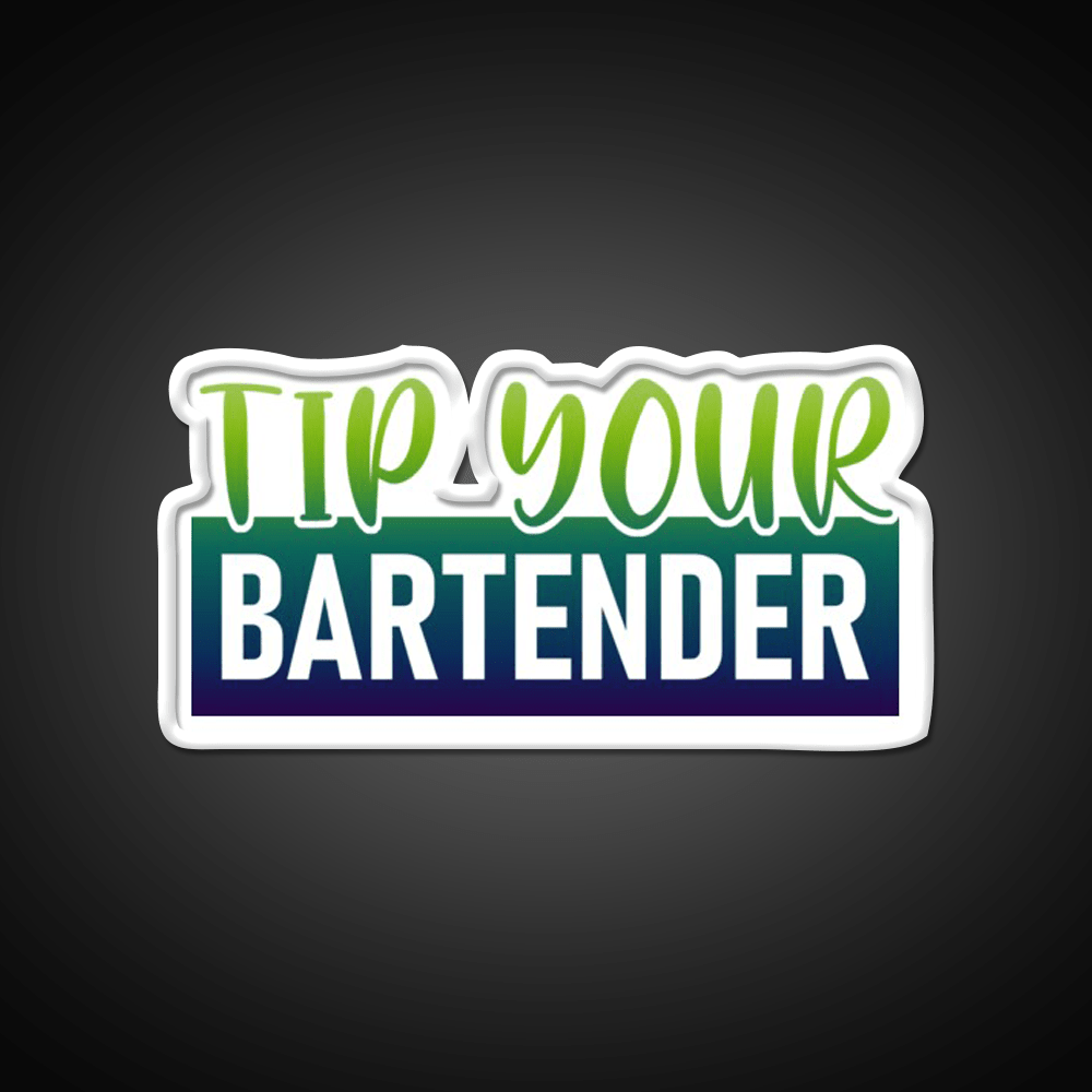 Tip Your Bartender Funny Bartender Cocktail Bar Decor Led Neon Sign Rgb Color - Shineneon