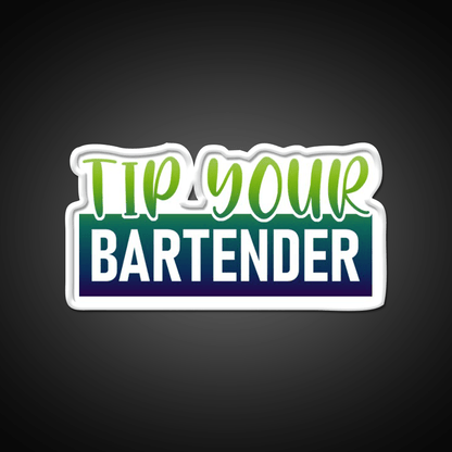 Tip Your Bartender Funny Bartender Cocktail Bar Decor Led Neon Sign Rgb Color - Shineneon