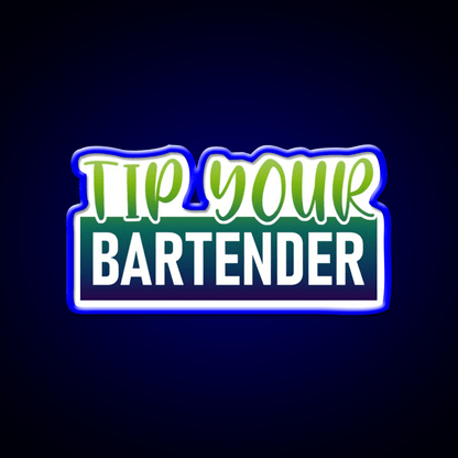 Tip Your Bartender Funny Bartender Cocktail Bar Decor Led Neon Sign Rgb Color - Shineneon